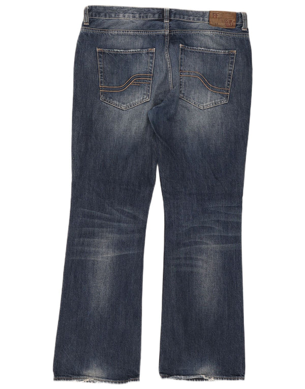 Fat Face Mens Bootcut Jeans W36 L32 Navy Blue Cotton