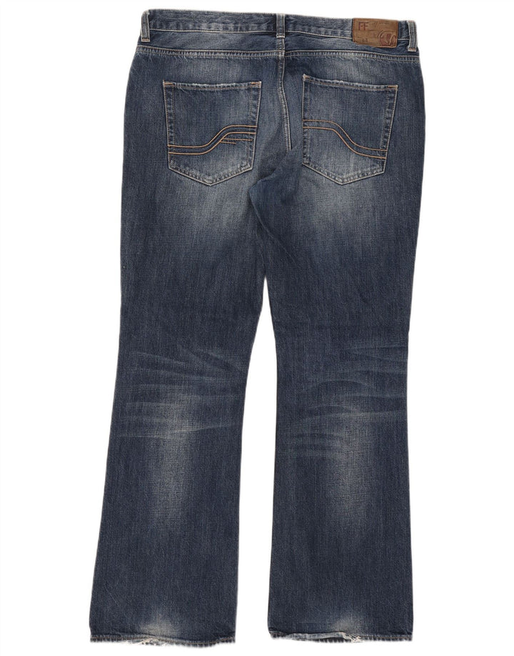 Fat Face Bootcut-Jeans für Herren, W36, L32, marineblaue Baumwolle