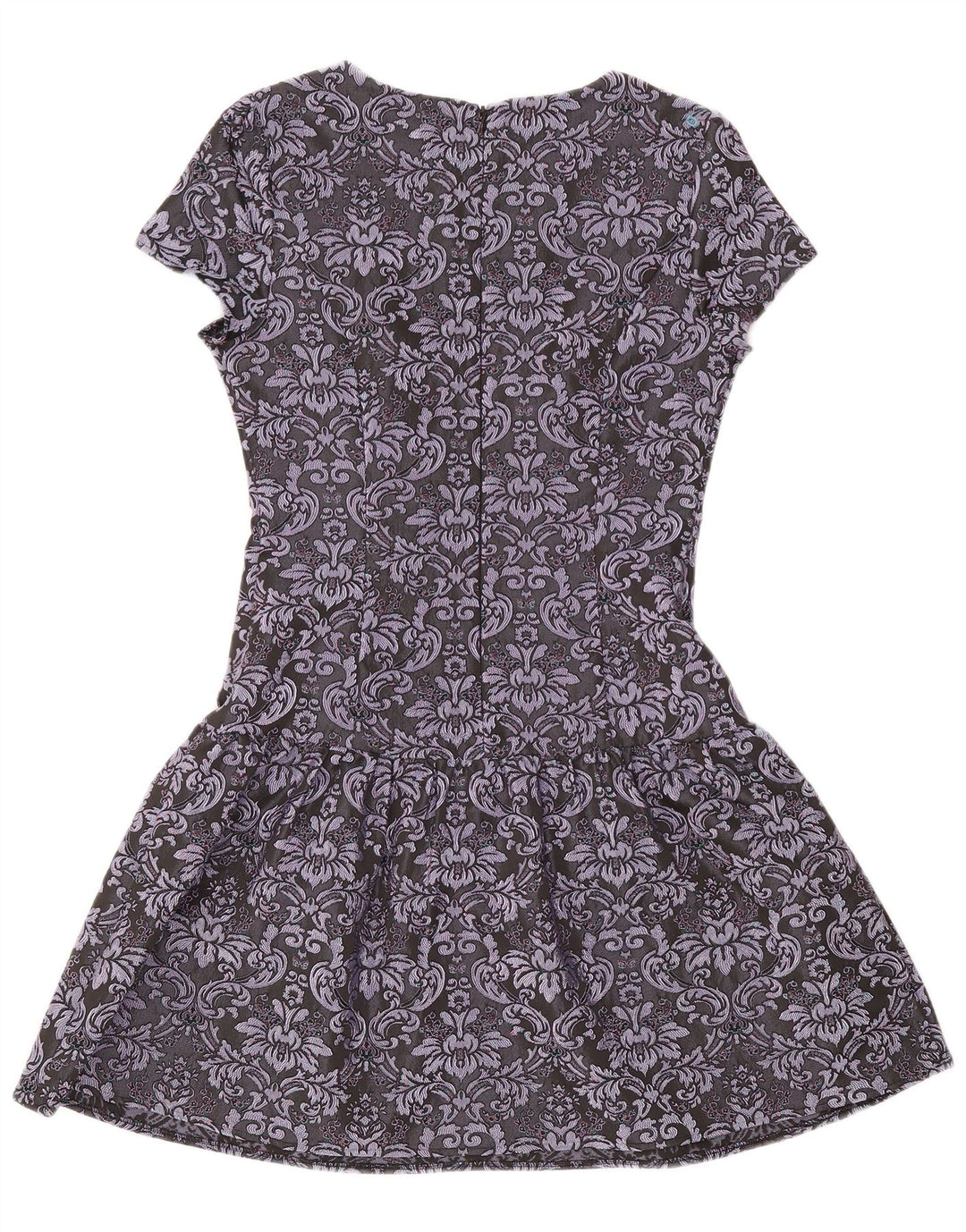 Monsoon Damen-A-Linien-Kleid, Größe S, Grau, Paisleymuster, Polyester