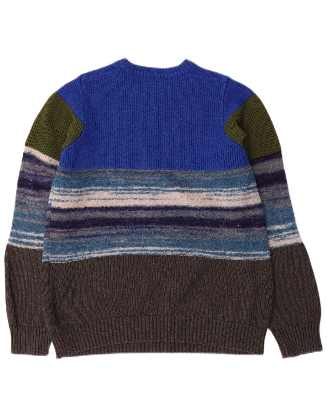 Diesel Damen-Pullover mit Rundhalsausschnitt, Gr. 14, groß, mehrfarbig, gestreift
