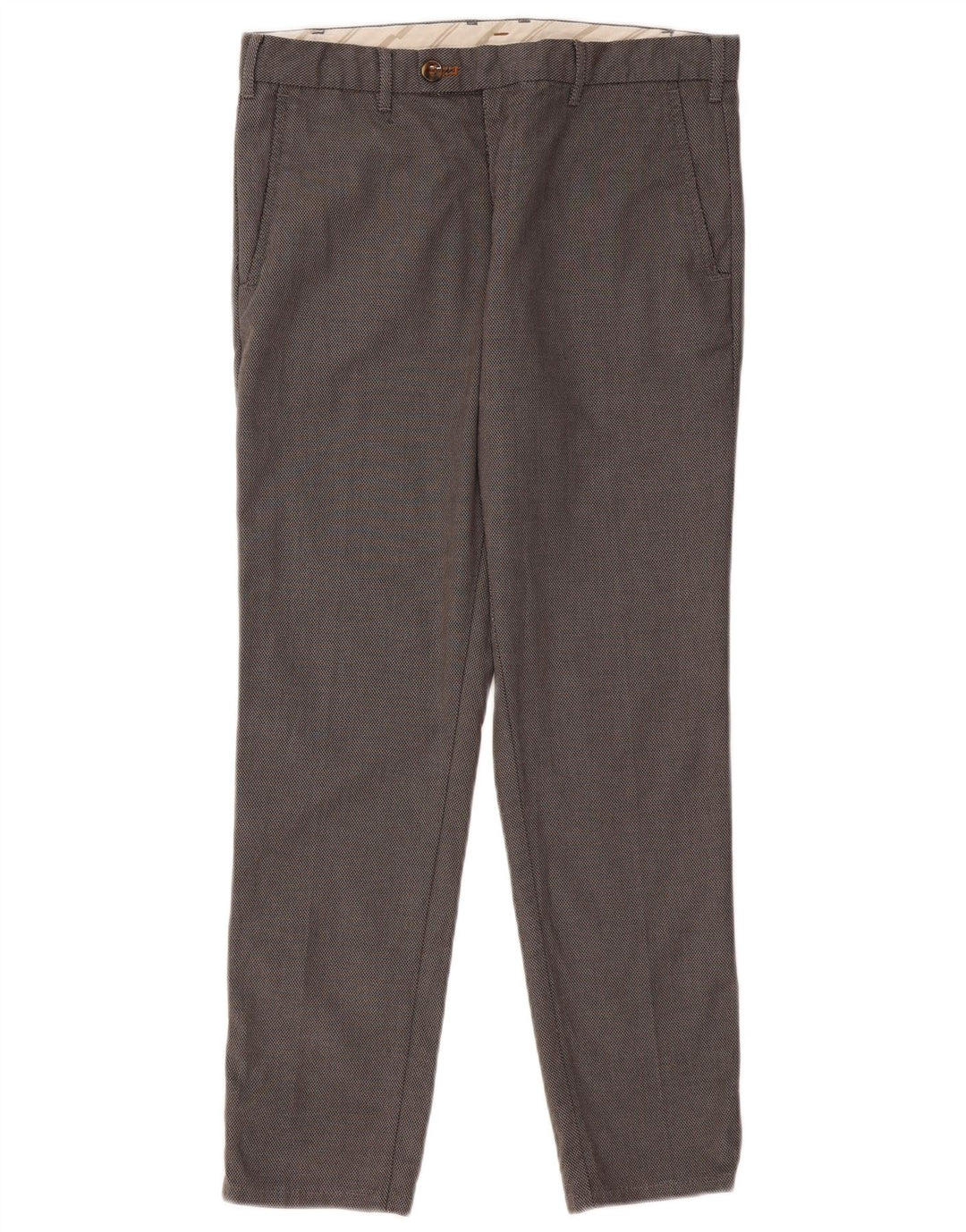 ZARA Herren Slim Anzughose EU 42 Large W32 L28 Grau Hahnentritt