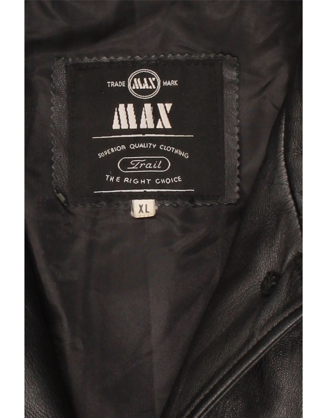 MAX Womens Hooded Leather Jacket UK 18 XL Black Leather