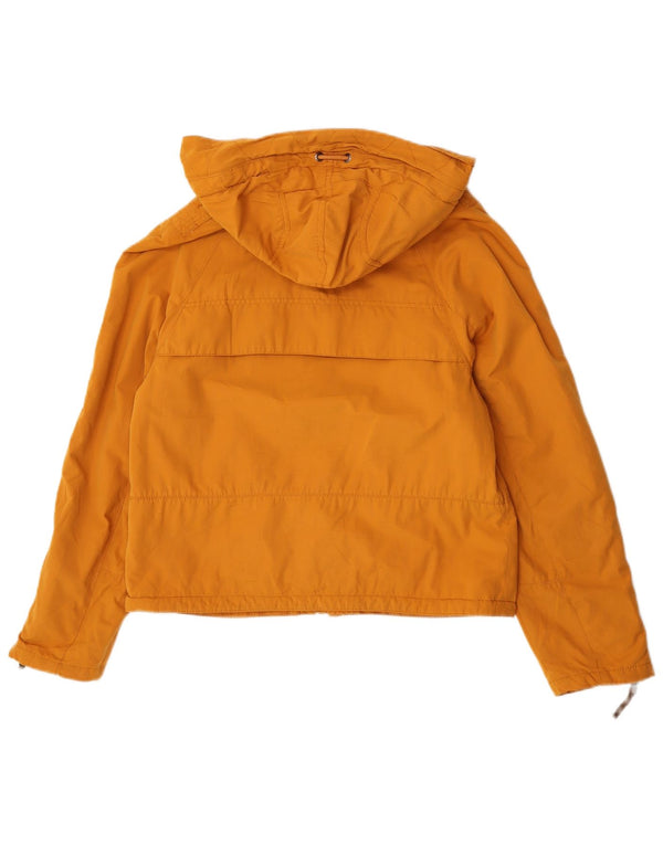Zara Womens Hooded Loose Fit Windjacke UK 6 XS Gelb Polyester