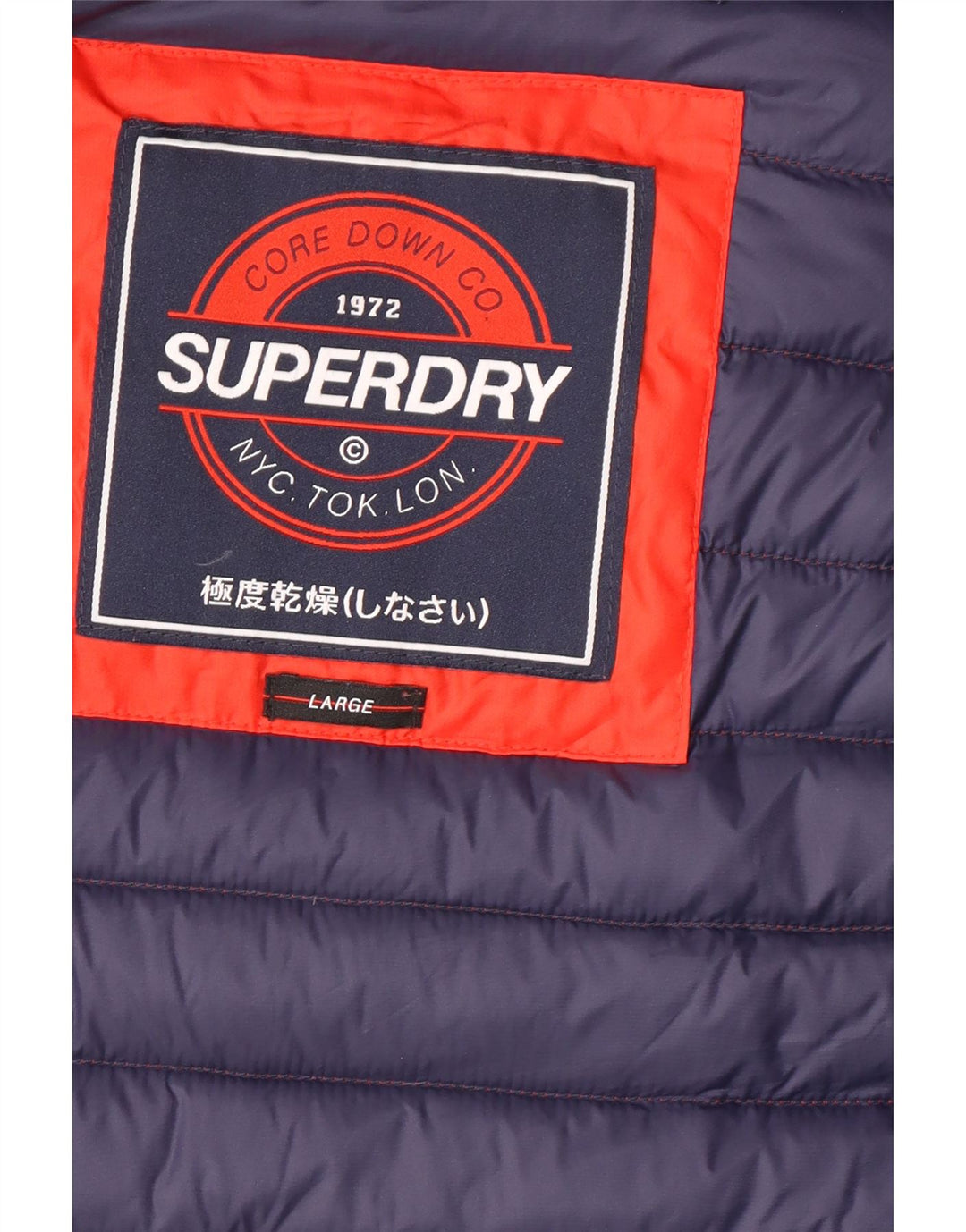 Superdry Herren-Jacke mit Kapuze, gepolstert, UK 40, Größe L, Rot, Polyester