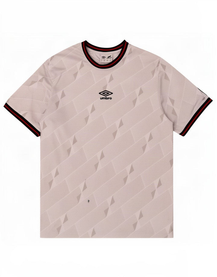 Umbro Herren T-Shirt Top Mittelweißes geometrisches Polyester