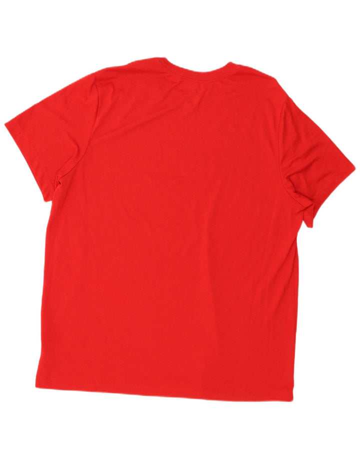 Nike Herren Dri Fit Graphic T-Shirt Top XL Rot Polyester