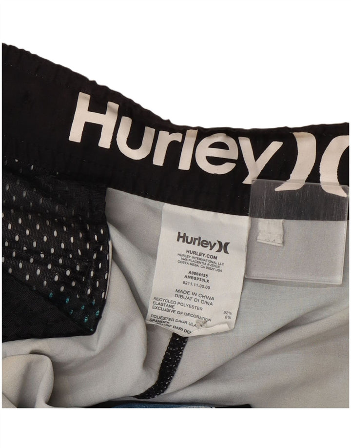 Hurley Herren-Badeshorts mit Grafik, groß, mehrfarbig, gestreift, Polyester