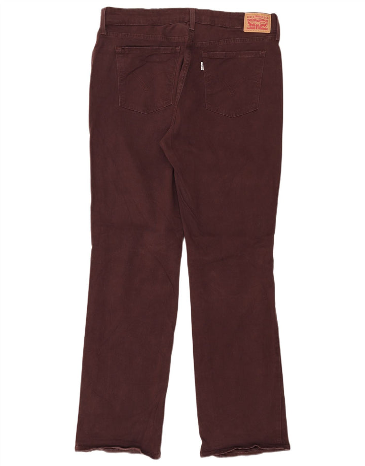 LEVI'S Damen 505 Straight Jeans W32 L32 Kastanienbraun Baumwolle