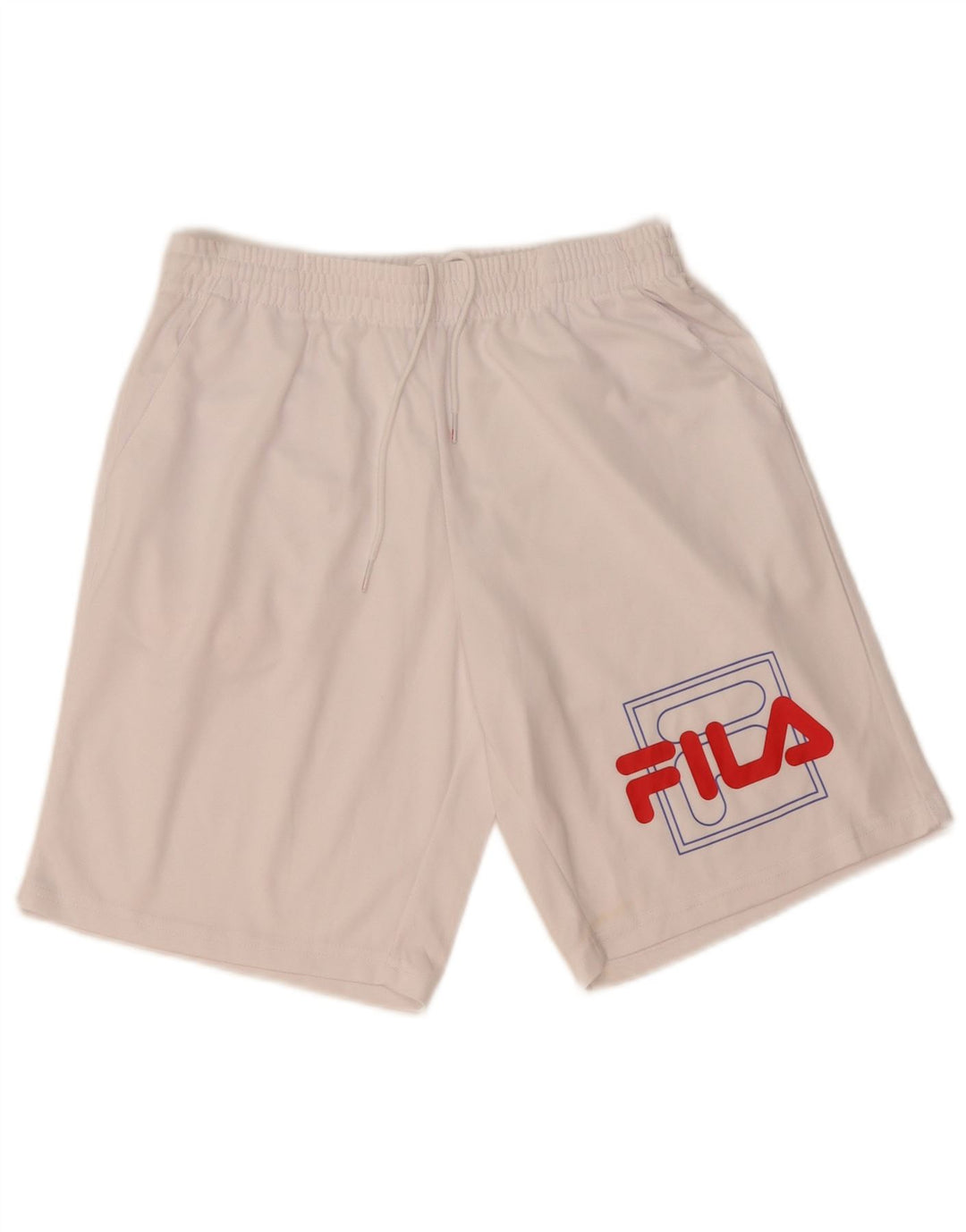 Fila Herren Graphic Sport Shorts XS Weiß Polyester
