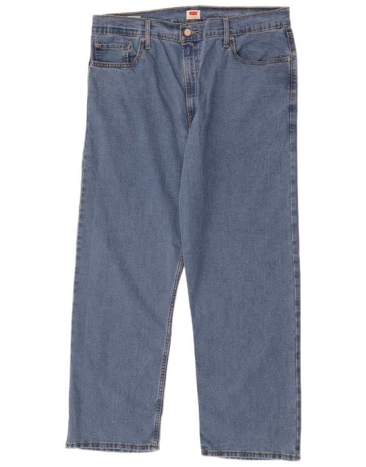 Levi's Herren Straight Jeans W34 L28 Blaue Baumwolle