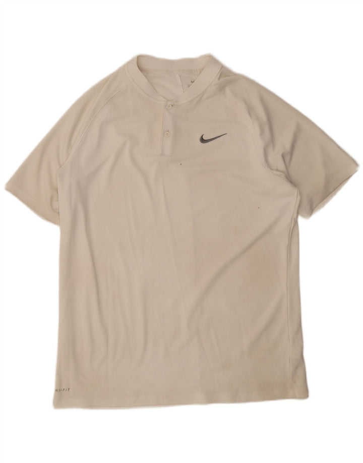 Nike Herren T-Shirt Top Large Weiß Polyester