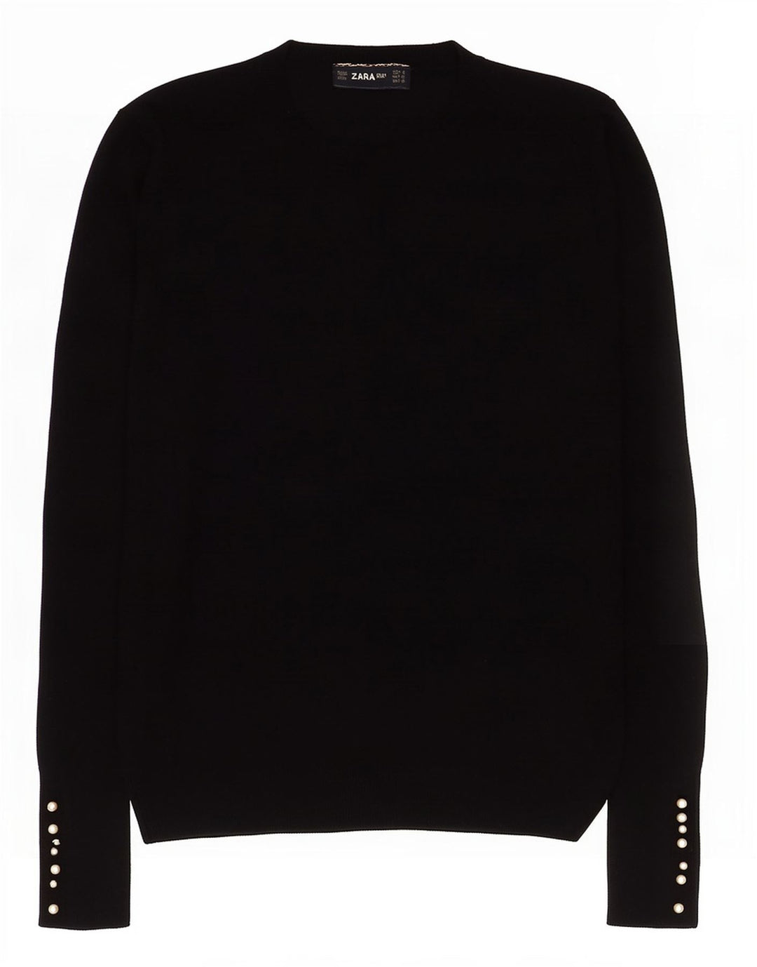 Zara Damen-Pullover mit Rundhalsausschnitt, Gr. 12, mittelschwarz