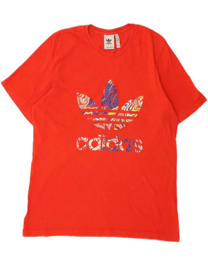 Adidas Herren Grafik T-Shirt Top Large Rot