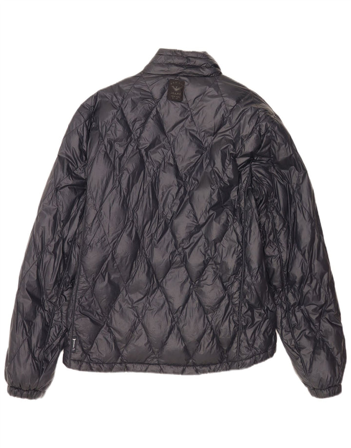 Armani Jeans Herren wattierte Jacke EU 54 2XL Marineblau Polyamid