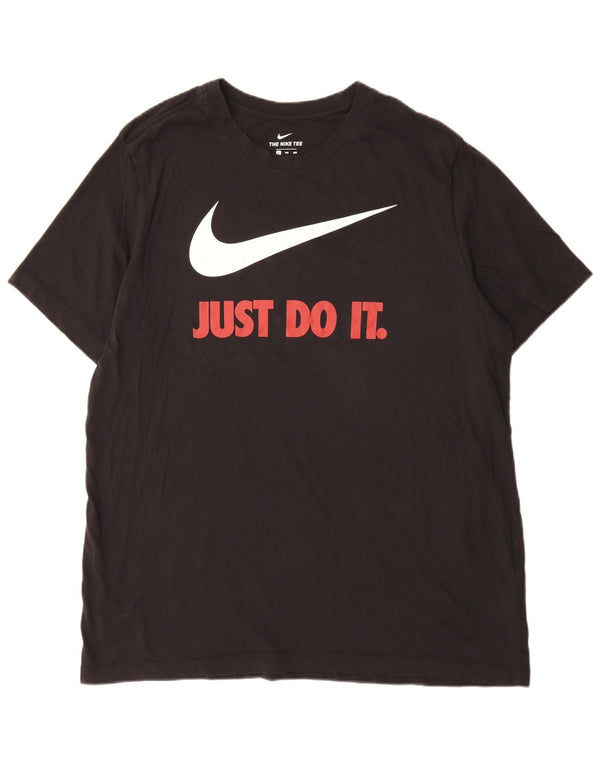 Nike Herren Grafik T-Shirt Top 2XL Schwarz Baumwolle