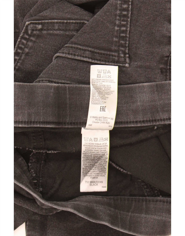 Marks & Spencer Damen Jegging-Jeans UK 12 Medium W29 L28 Schwarze Baumwolle