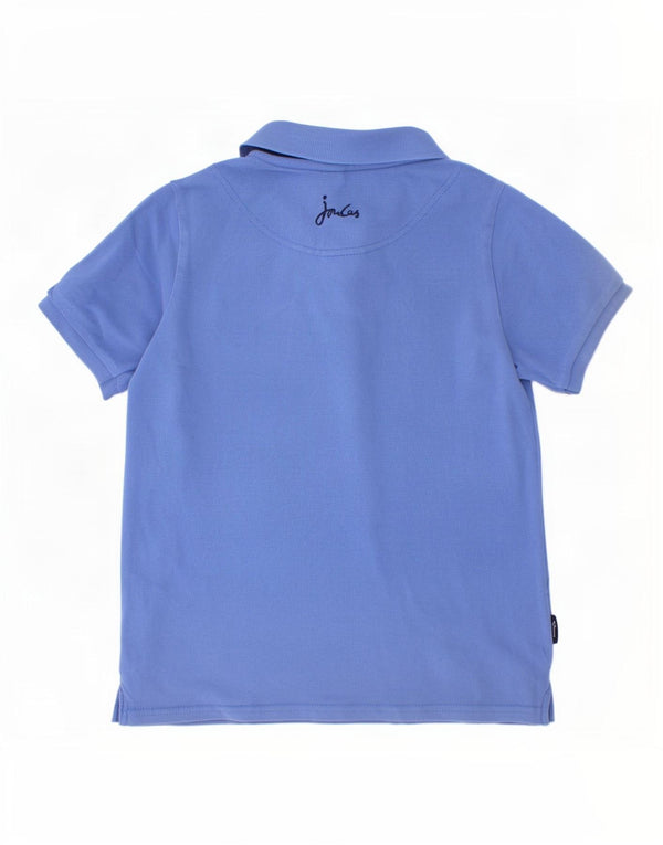 Joules Boys Polo Shirt 7-8 Years Blue Cotton