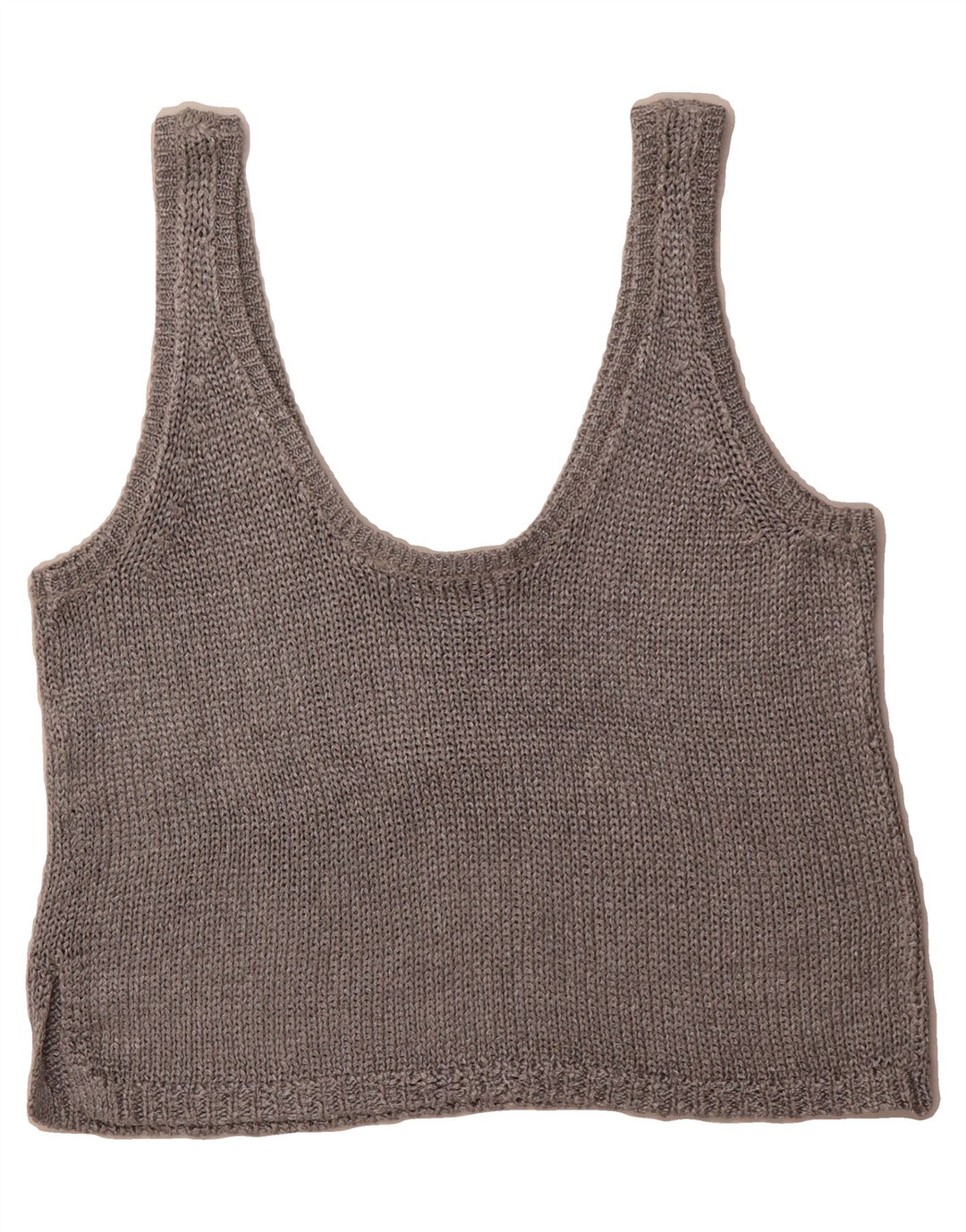 ZARA Womens Knit Cami Top UK 12 Medium Grey Polyester Vintage Zara and Second-Hand Zara from Messina Hembry 