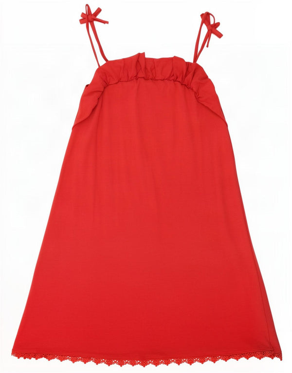 Benetton Slip-Kleid für Mädchen, 7–8 Jahre, mittelrosa, Baumwolle