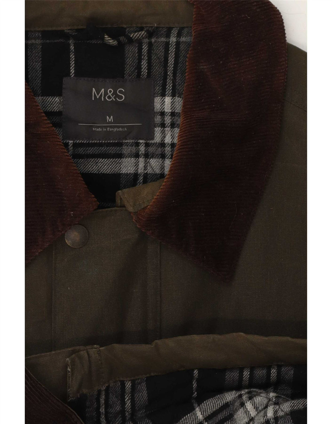 Marks & Spencer Herrenjacke aus gewachster Baumwolle, UK 38, mittleres Khaki