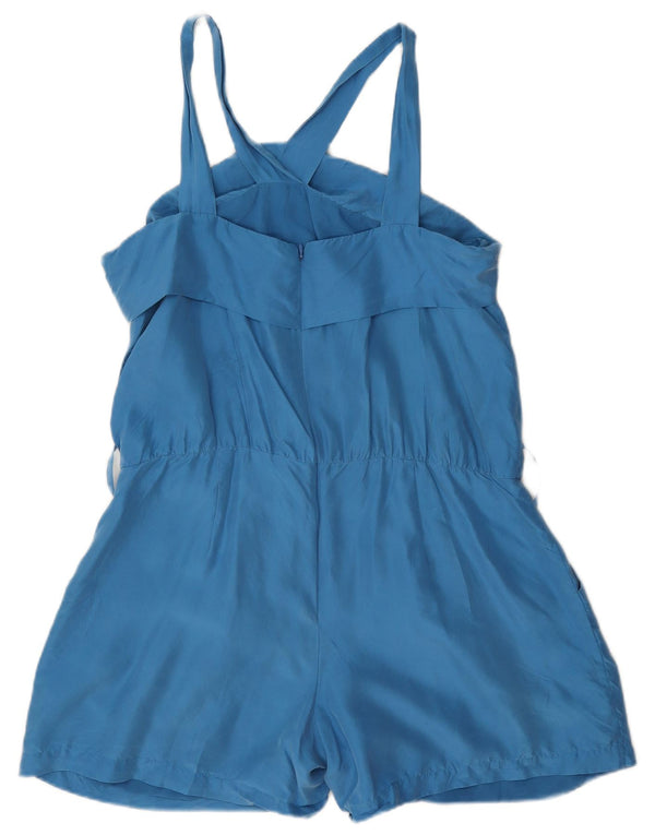 Reiss Womens Playsuit UK 12 Mittelblaue Seide