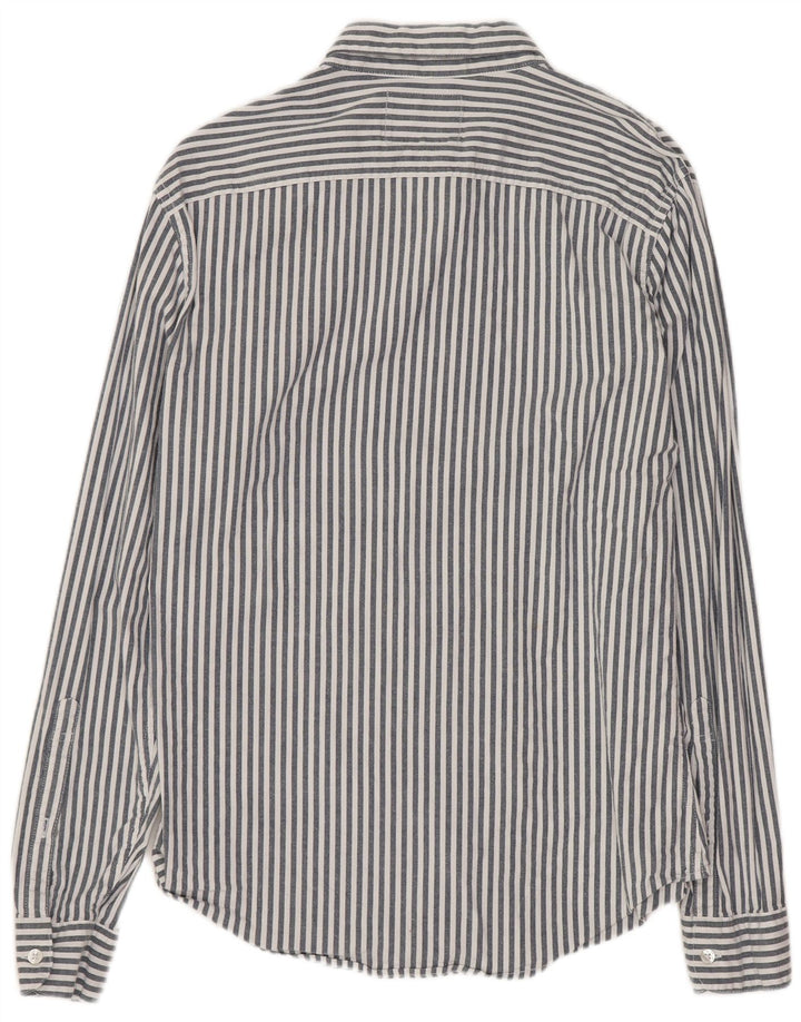 HOLLISTER Herren-Muskelhemd aus mittelgrauer, gestreifter Baumwolle