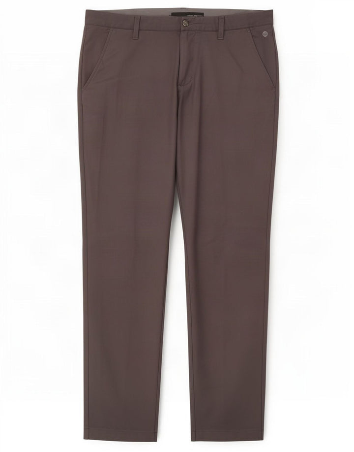 Adidas Herren Straight Chino Hose W32 L30 Grau Polyester
