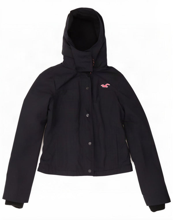 Hollister Damen-Windbreakerjacke mit Kapuze, UK 10, Größe S, Marineblau, Polyester