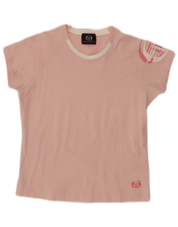 Sergio Tacchini Mädchen-T-Shirt mit Grafik, 9–10 Jahre, rosa Baumwolle