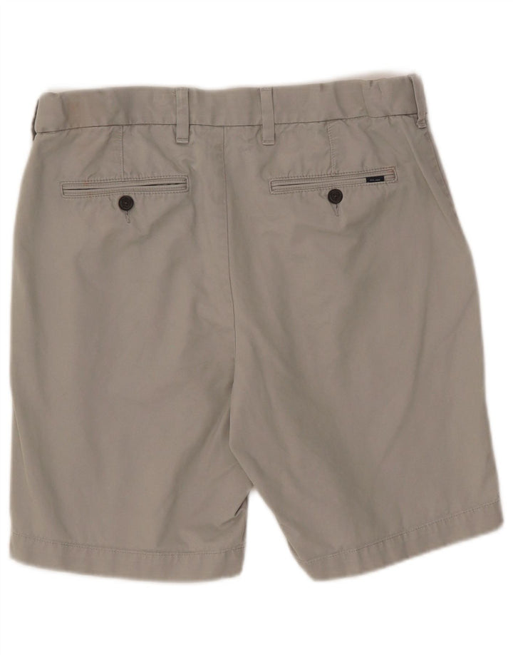 Marks & Spencer Herren Chinoshorts W34 Large Grau Baumwolle