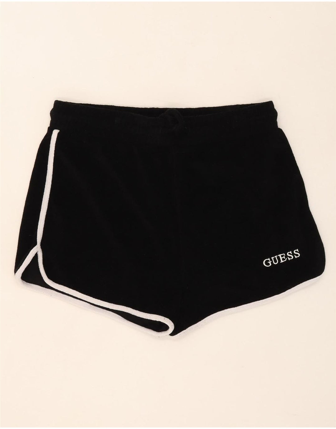 Guess Damen Sportshorts UK 14 Large Schwarz Baumwolle