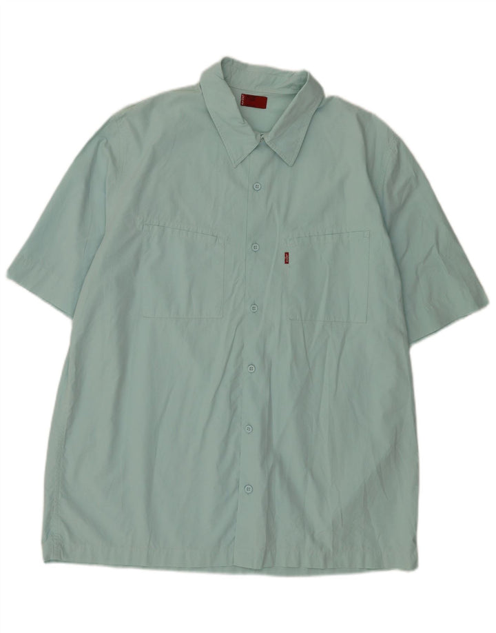 Levi's Herren-Kurzarmhemd XL aus blauer Baumwolle
