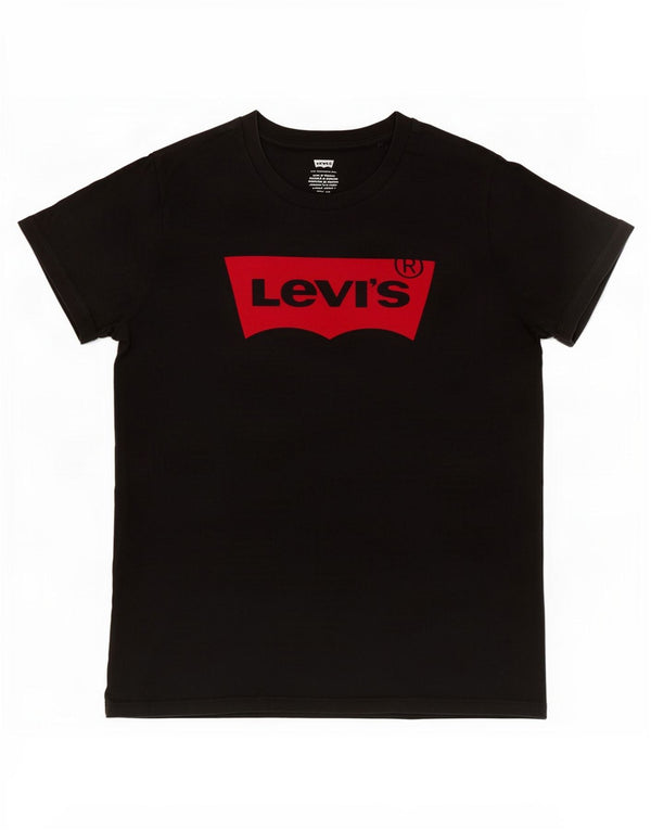 Levi's Damen-T-Shirt mit Grafik, UK 10, Größe S, Schwarz, Baumwolle