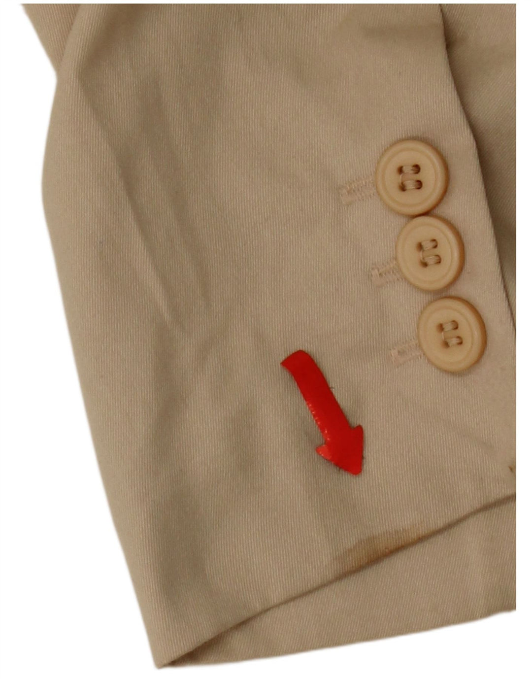 Balloon Damen 2-Knopf-Blazerjacke UK 18 XL Beige Baumwolle