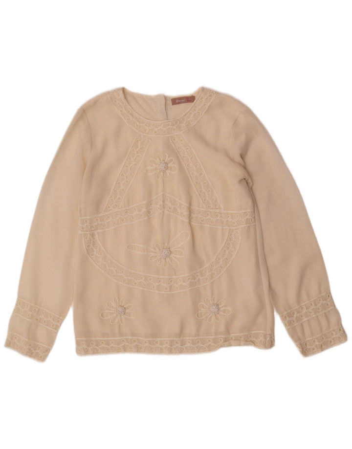 Awear Langarm-Blusenoberteil für Damen, UK 10, Größe S, gebrochenes Weiß, Polyester