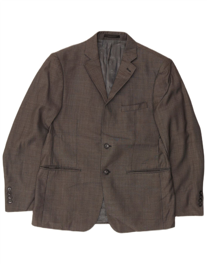 Calvin Klein Herren-Blazer mit 2 Knöpfen, UK 36, kleine graue Wolle