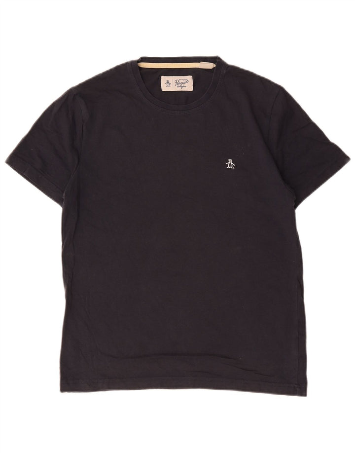Pinguin-Herren-T-Shirt-Oberteil aus Baumwolle in mittlerem Marineblau