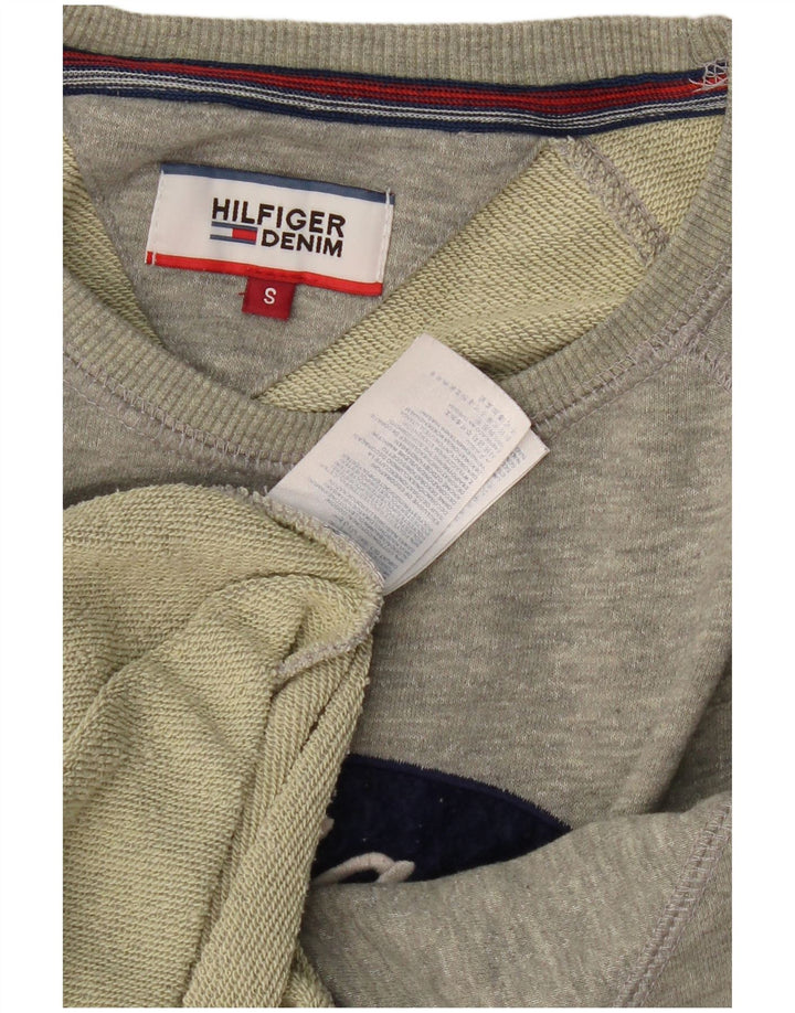 TOMMY HILFIGER Herren Grafik-Sweatshirt-Pullover, kleine graue Baumwolle