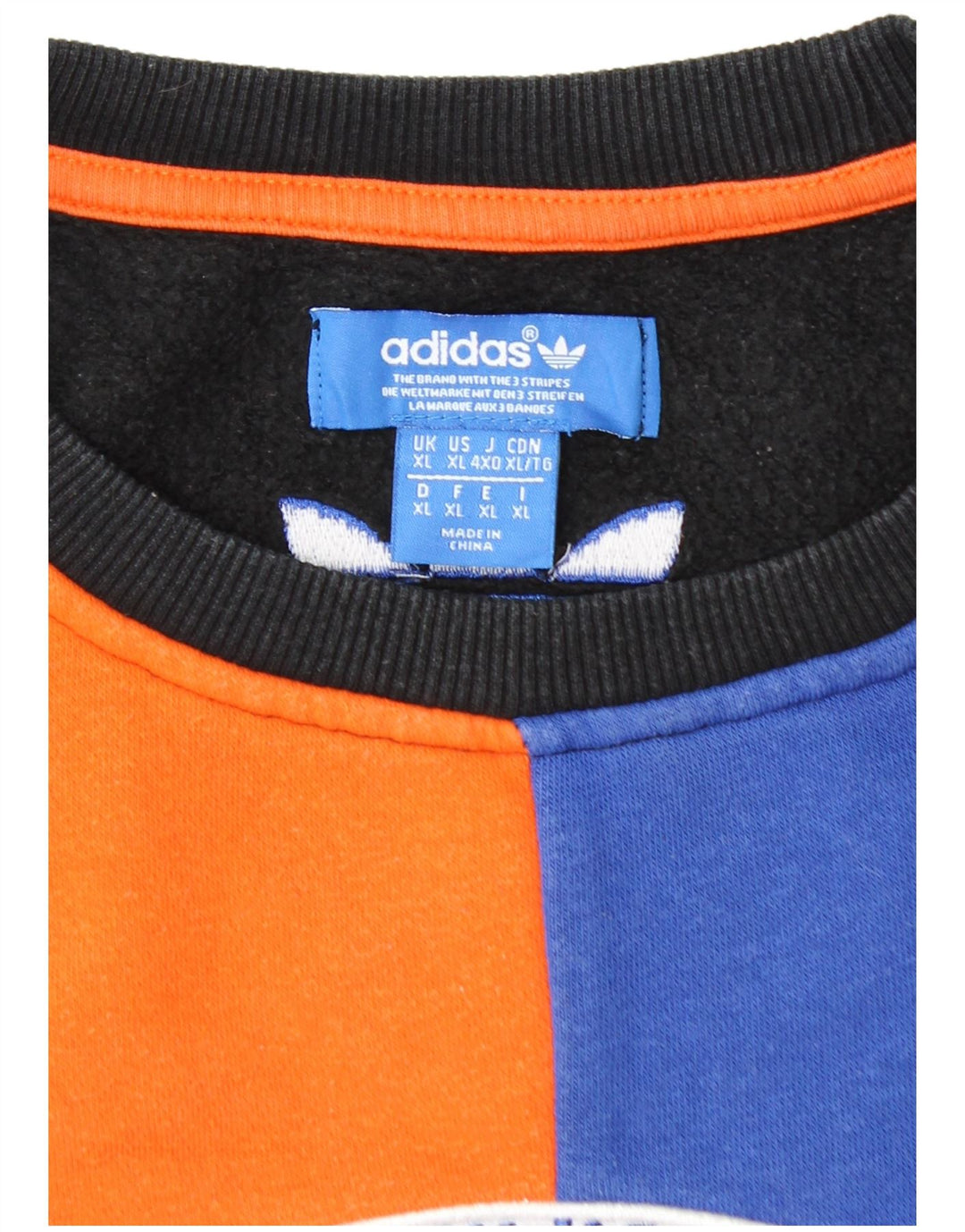 ADIDAS Herren New York Knicks Sweatshirt Pullover XL Mehrfarbiger Farbblock