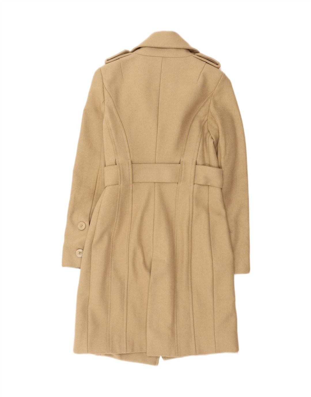 Patrizia Pepe Damen-Militär-Zweireihermantel IT 40 Small Beige Wolle