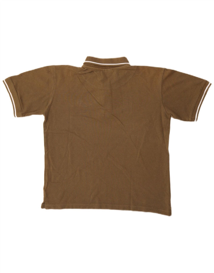 Kappa Herren-Poloshirt aus mittlerer Khaki-Baumwolle