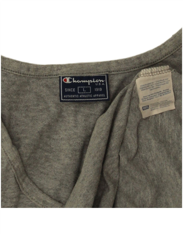 Champion Damen Weste Top UK 16 Large Graue Baumwolle