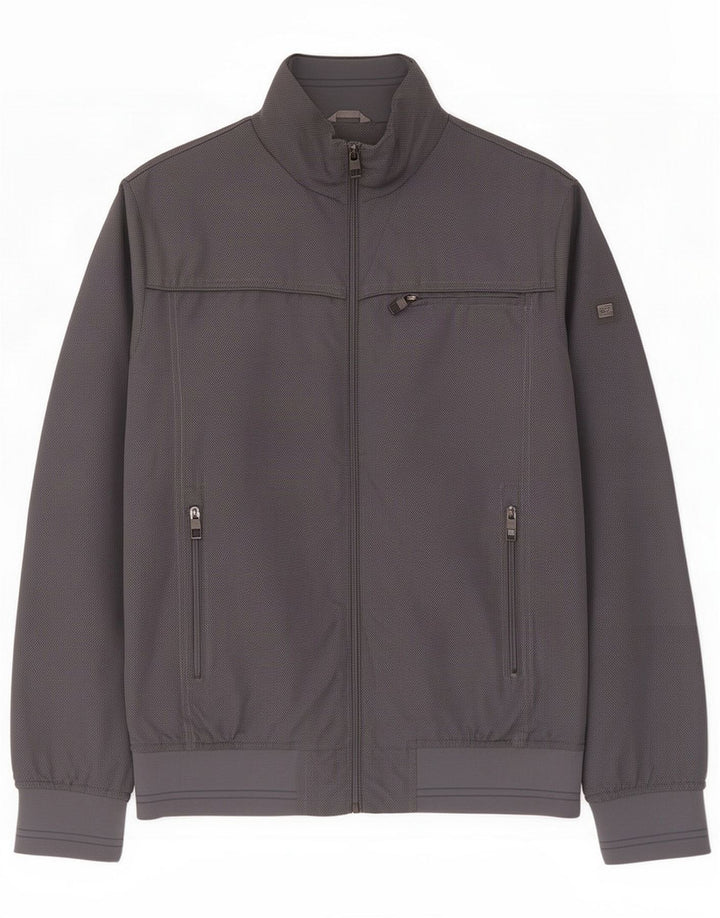 Wampum Herren Bomberjacke UK 38 Mittelgraues Polyester