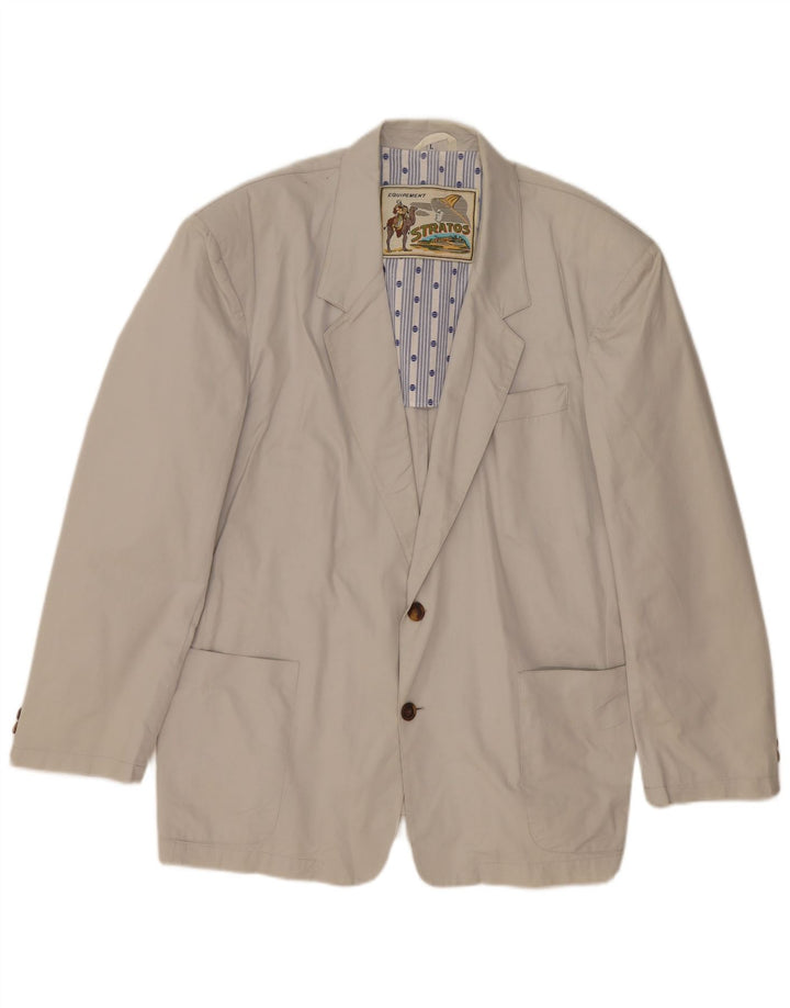 AUSRÜSTUNG Herren-Blazerjacke mit 2 Knöpfen, UK 40, Größe L, Grau, Baumwolle