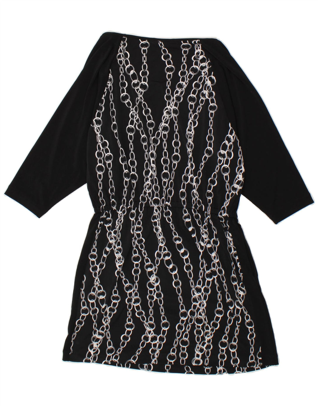 BANANA REPUBLIC Womens Abstract Pattern Basic Dress UK 10 Small Black Vintage Banana Republic and Second-Hand Banana Republic from Messina Hembry 