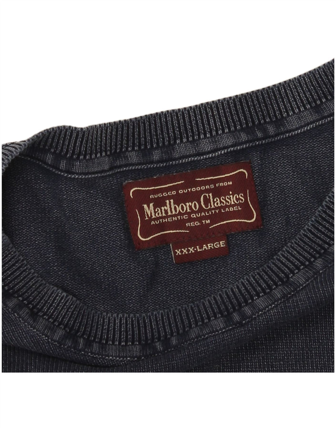 Marlboro Classics Herren-Pullover mit Rundhalsausschnitt, 3XL, Marineblau