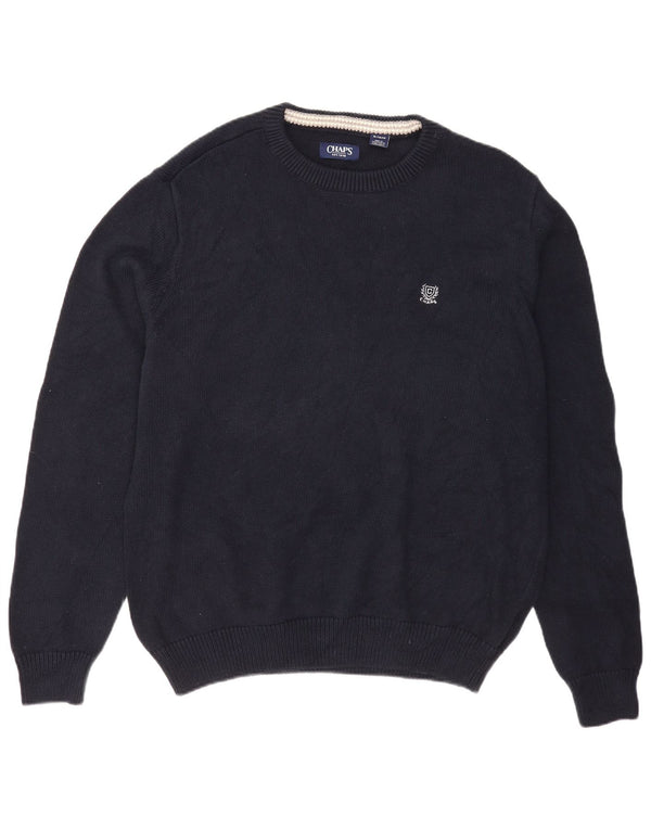 Chaps Herren-Pullover mit U-Boot-Ausschnitt, XL, marineblau, Baumwolle