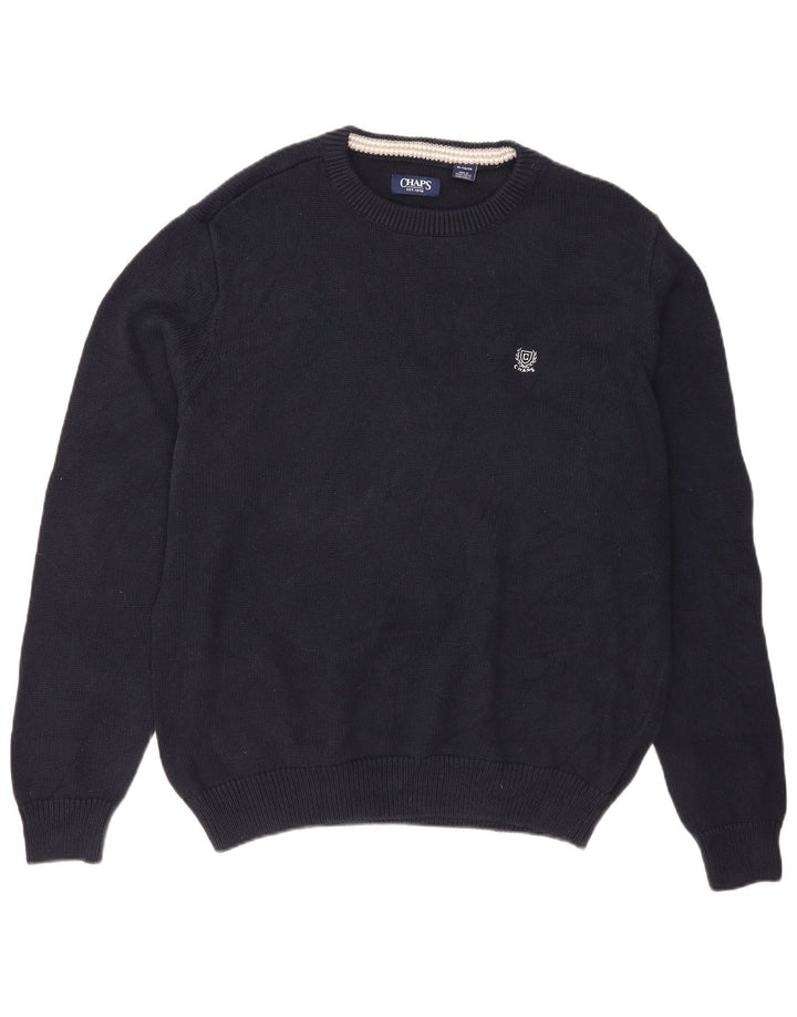 Chaps Herren-Pullover mit U-Boot-Ausschnitt, XL, marineblau, Baumwolle