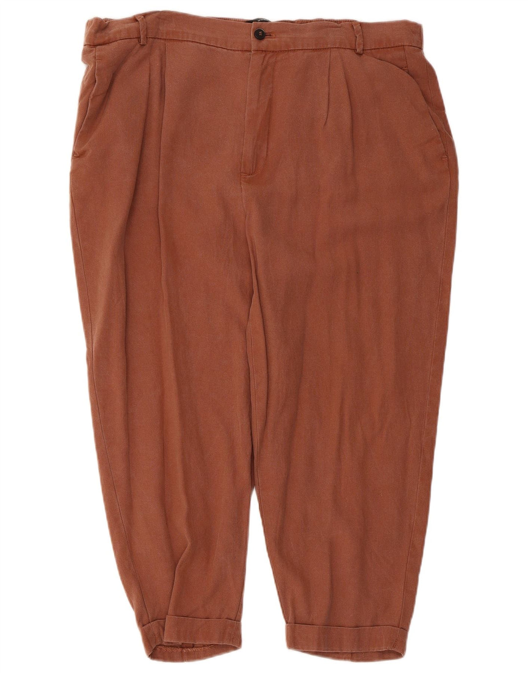 Zara Damen Caprihose XL W32 L22 Braun