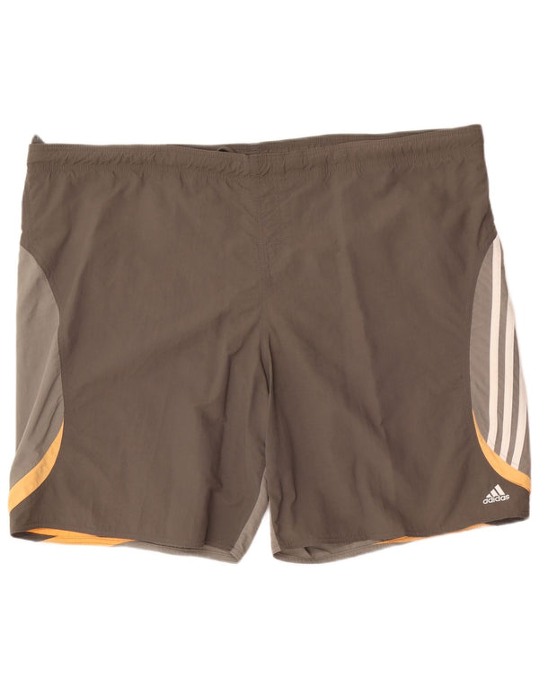 Adidas Herren Badeshorts 2XL Grau Colourblock Nylon
